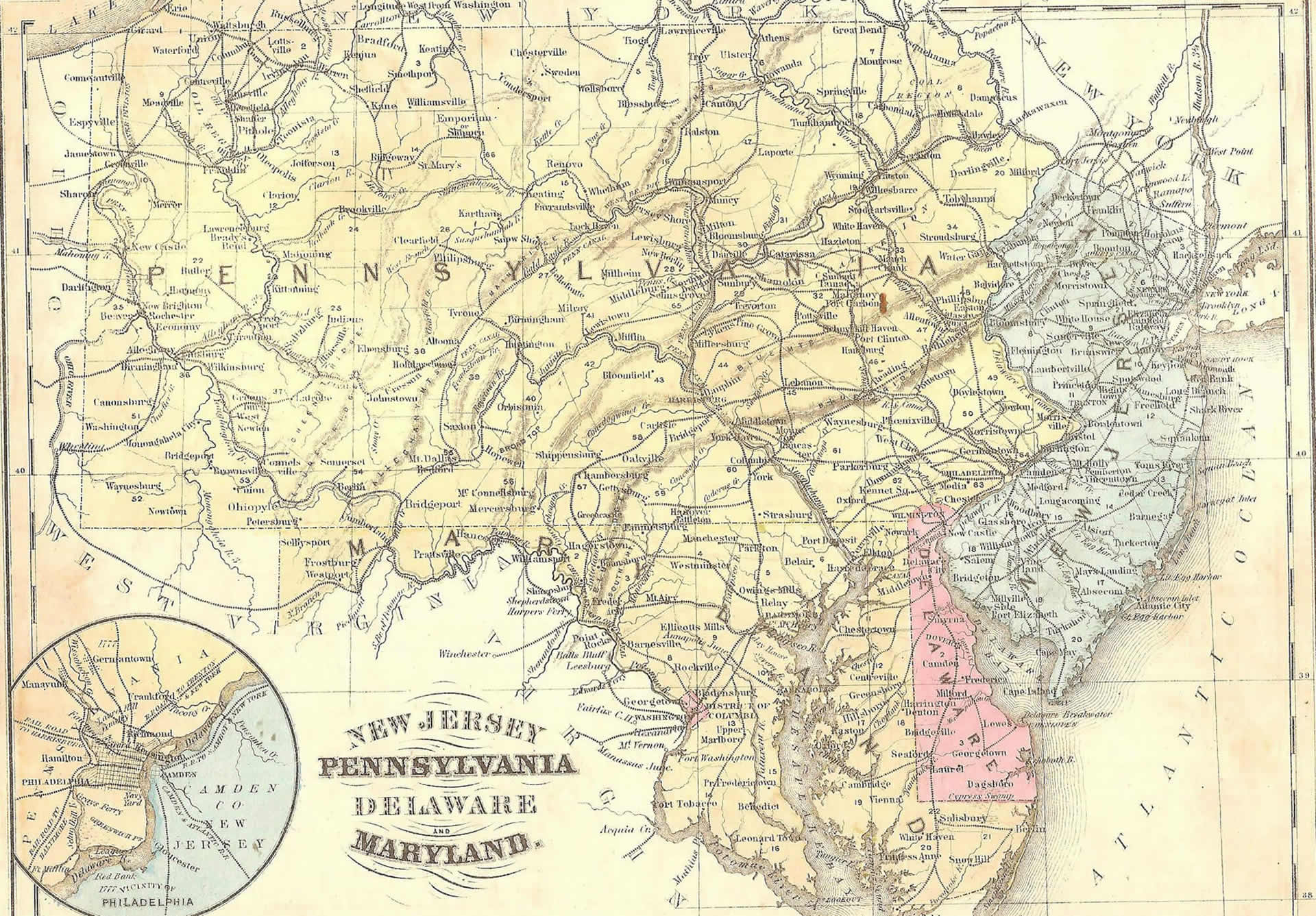 pennsylvania vendange 1891 carte