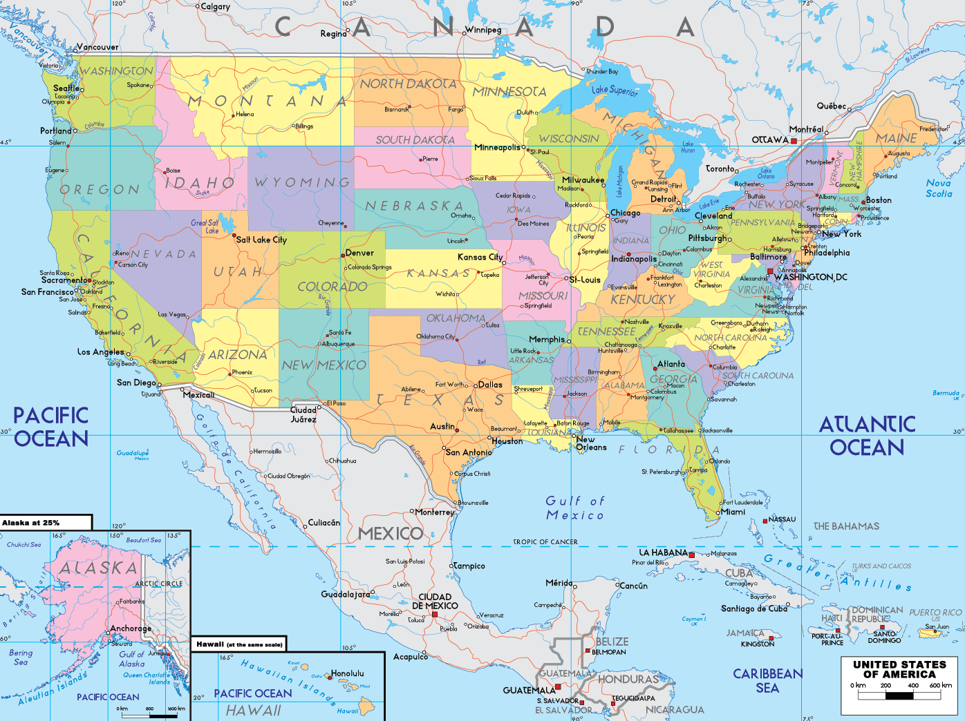 Politique Carte du USA