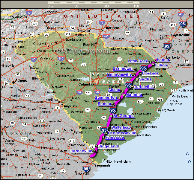 sud carolina interetat 95 carte