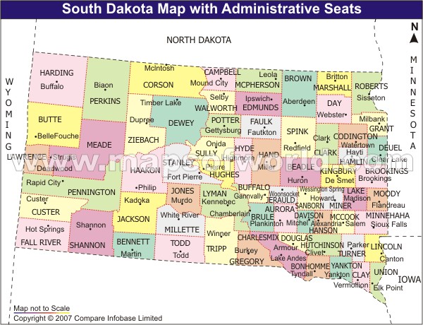 sud dakota comte seat carte