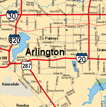 arlington route carte