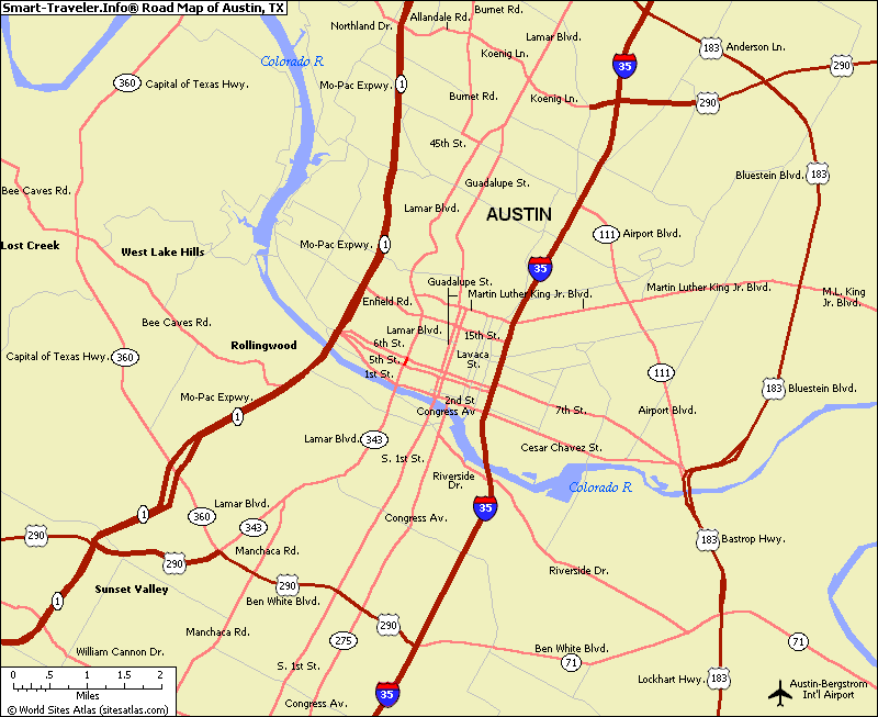 route carte de austin