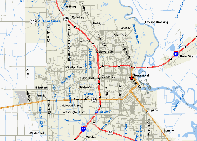 beaumont region carte