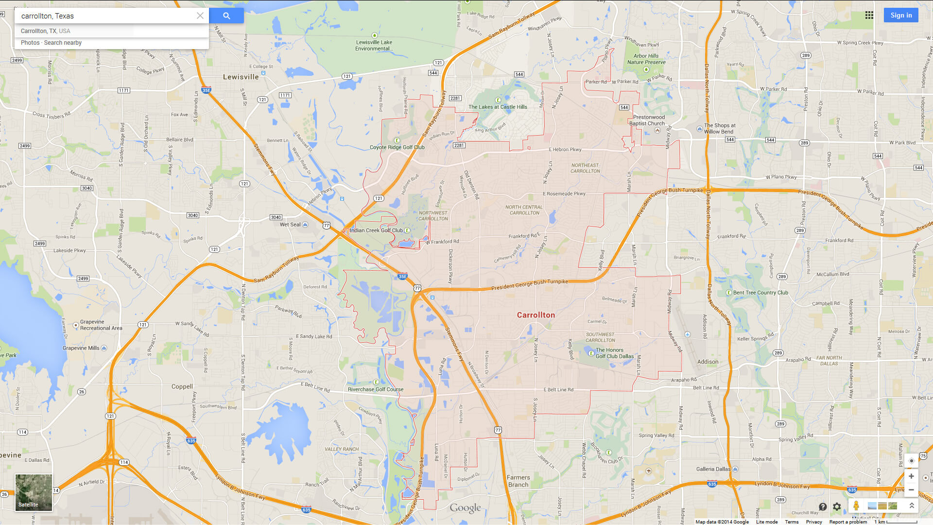 carrollton carte texas eu