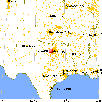 fort worth population carte