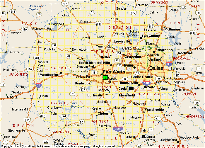 fort worth surface carte