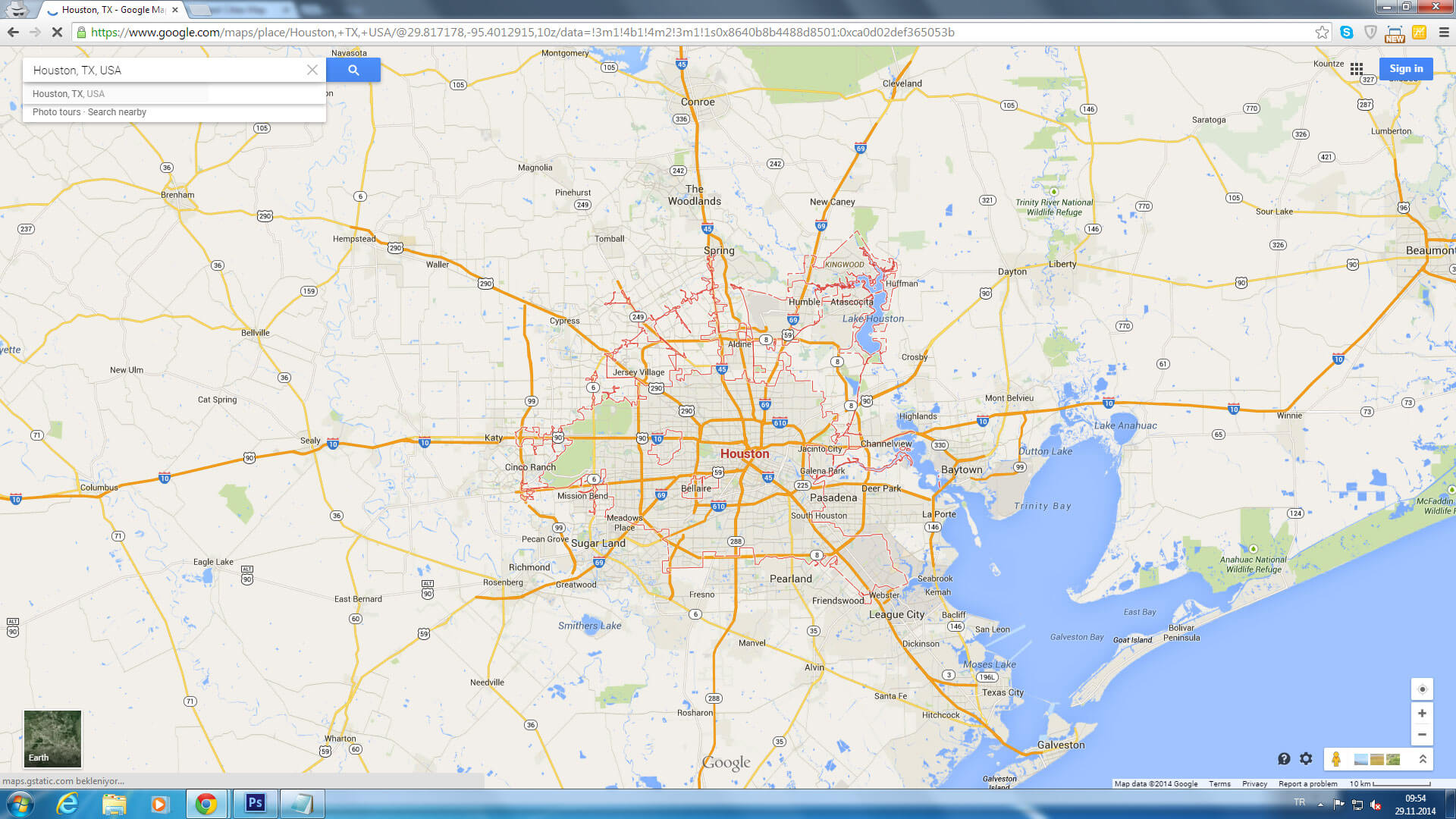 houston carte texas eu