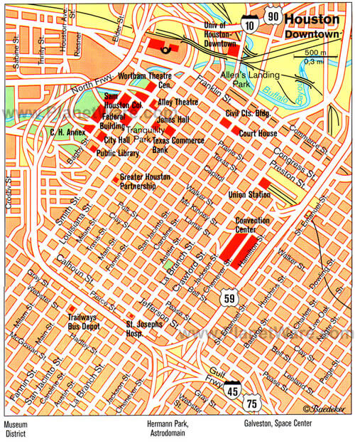 houston centre ville plan