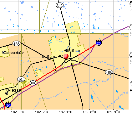 midland ville carte