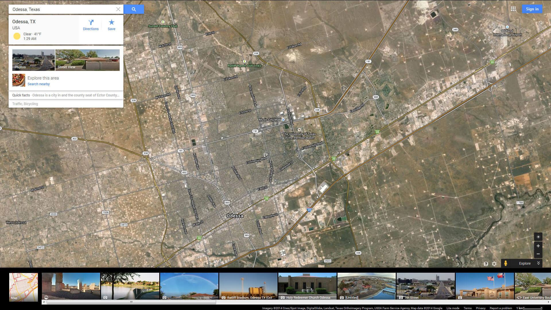 odessa carte texas eu satellite