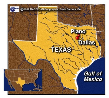 plano carte texas eua