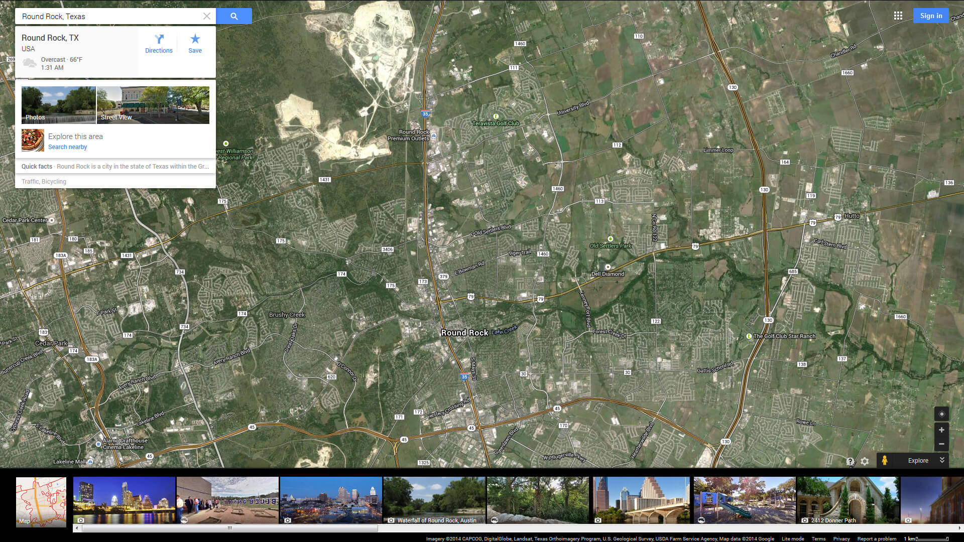 round rock carte texas eu satellite