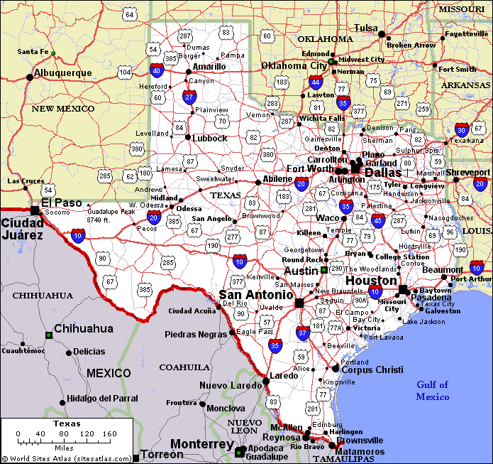 texas politique carte