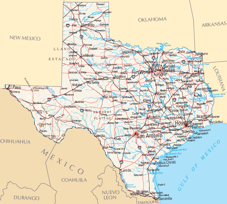 texas ville carte