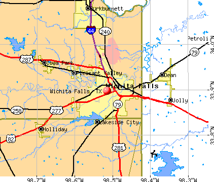 wichita falls ville carte