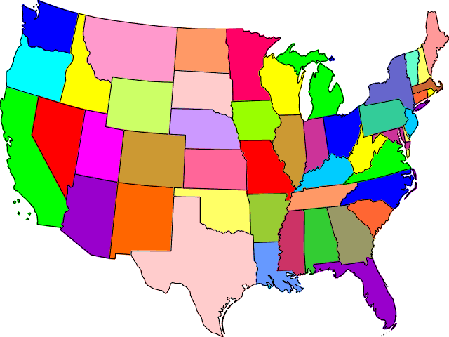 USA Carte Vide