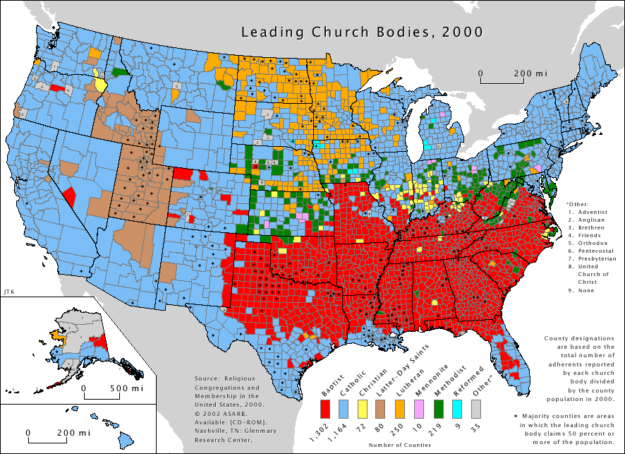 usa religion carte