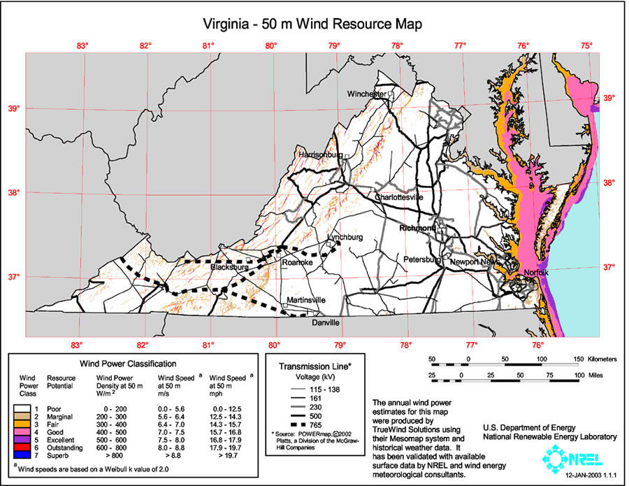 virginia etat carte