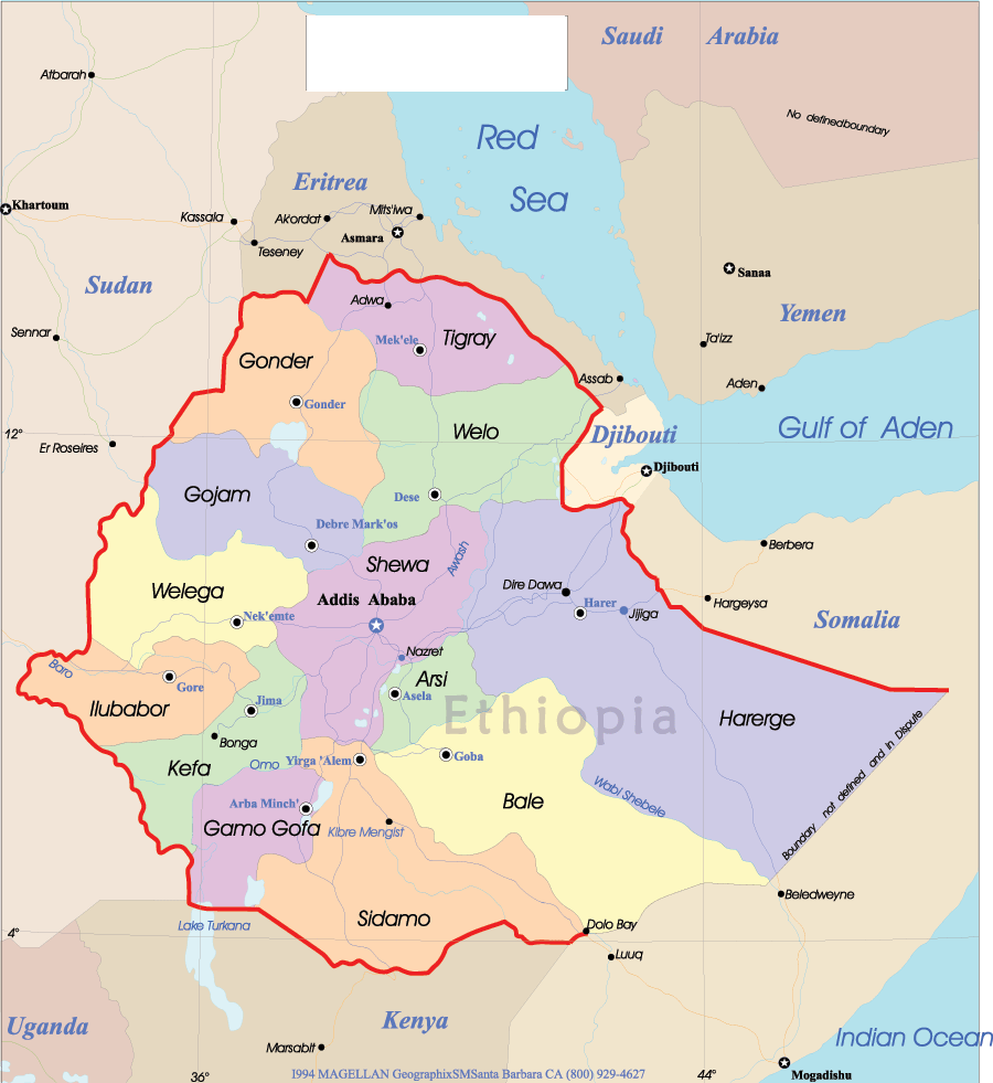 ethiopie carte