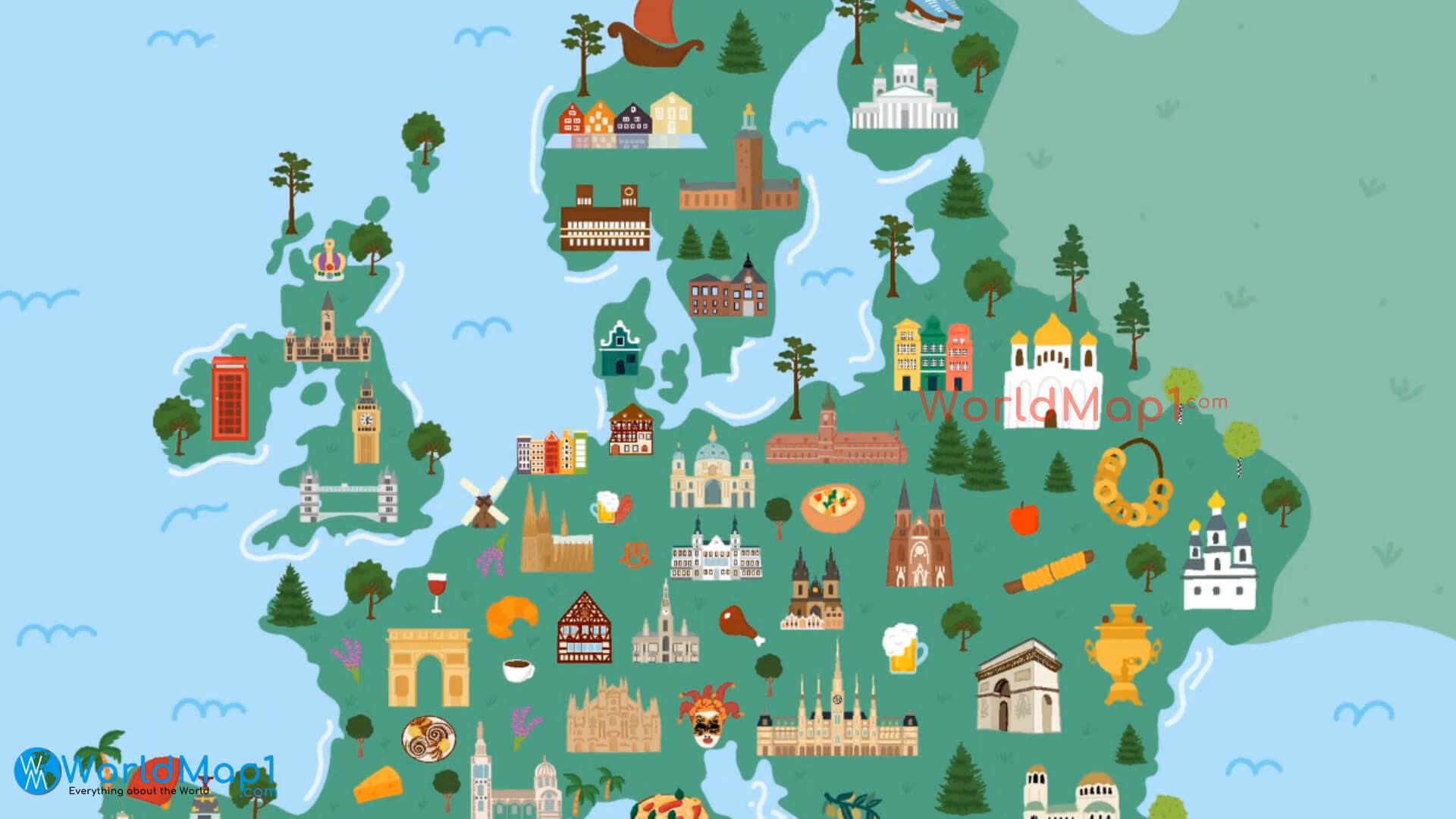 Carte Attractions Touristiques Europe