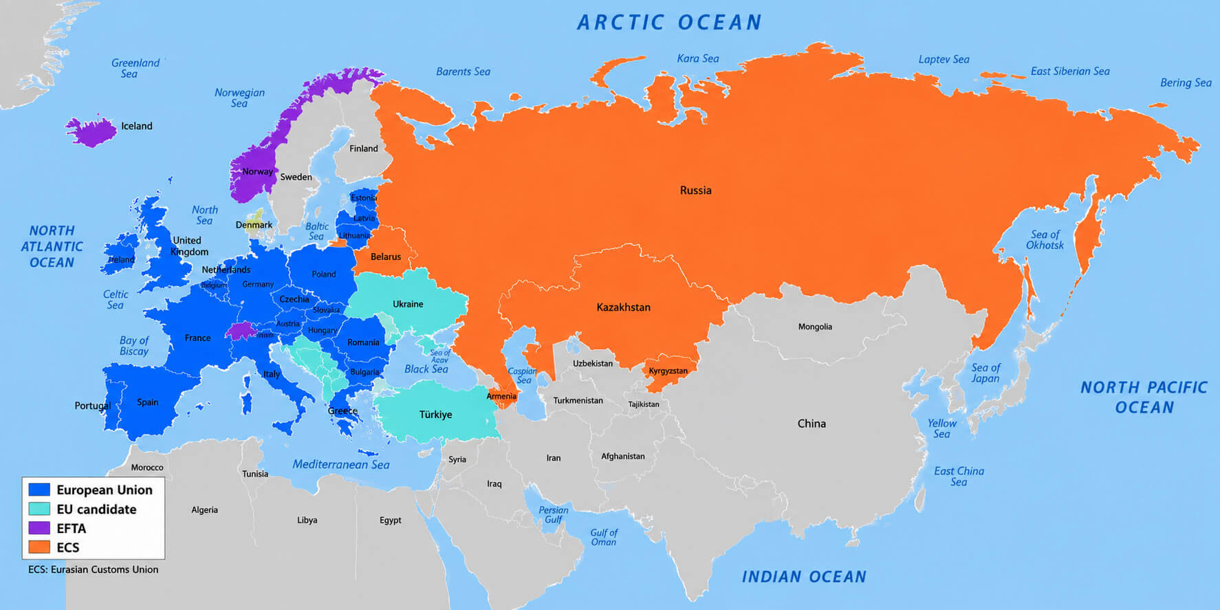 Carte Regions Economiques Europe