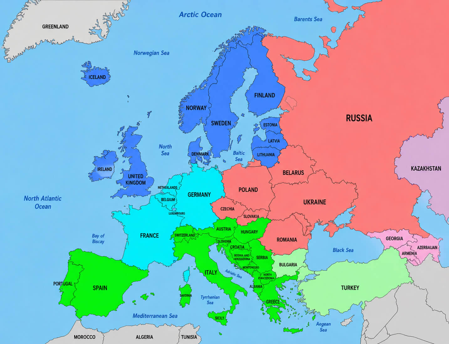 Carte Sous Regions Europe Geoschema Onu