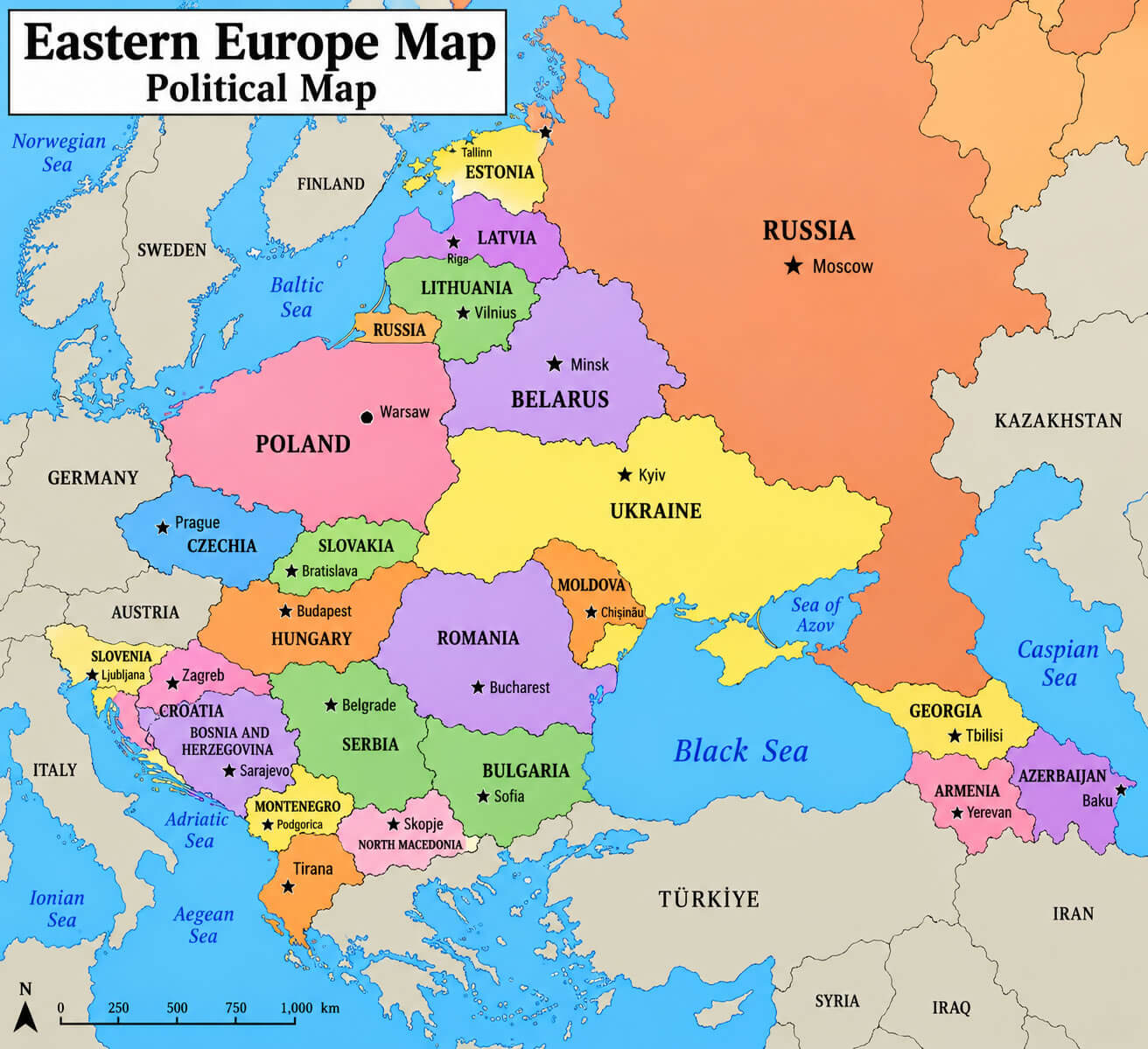 Carte Politique Europe De Lest
