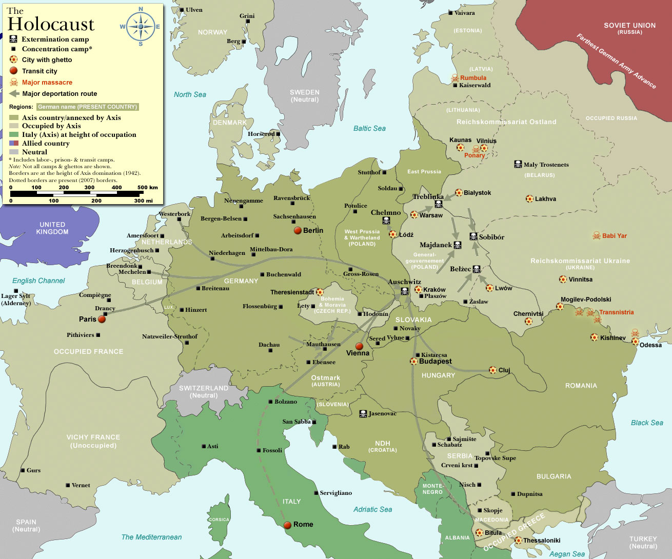 europe carte monde guerre II
