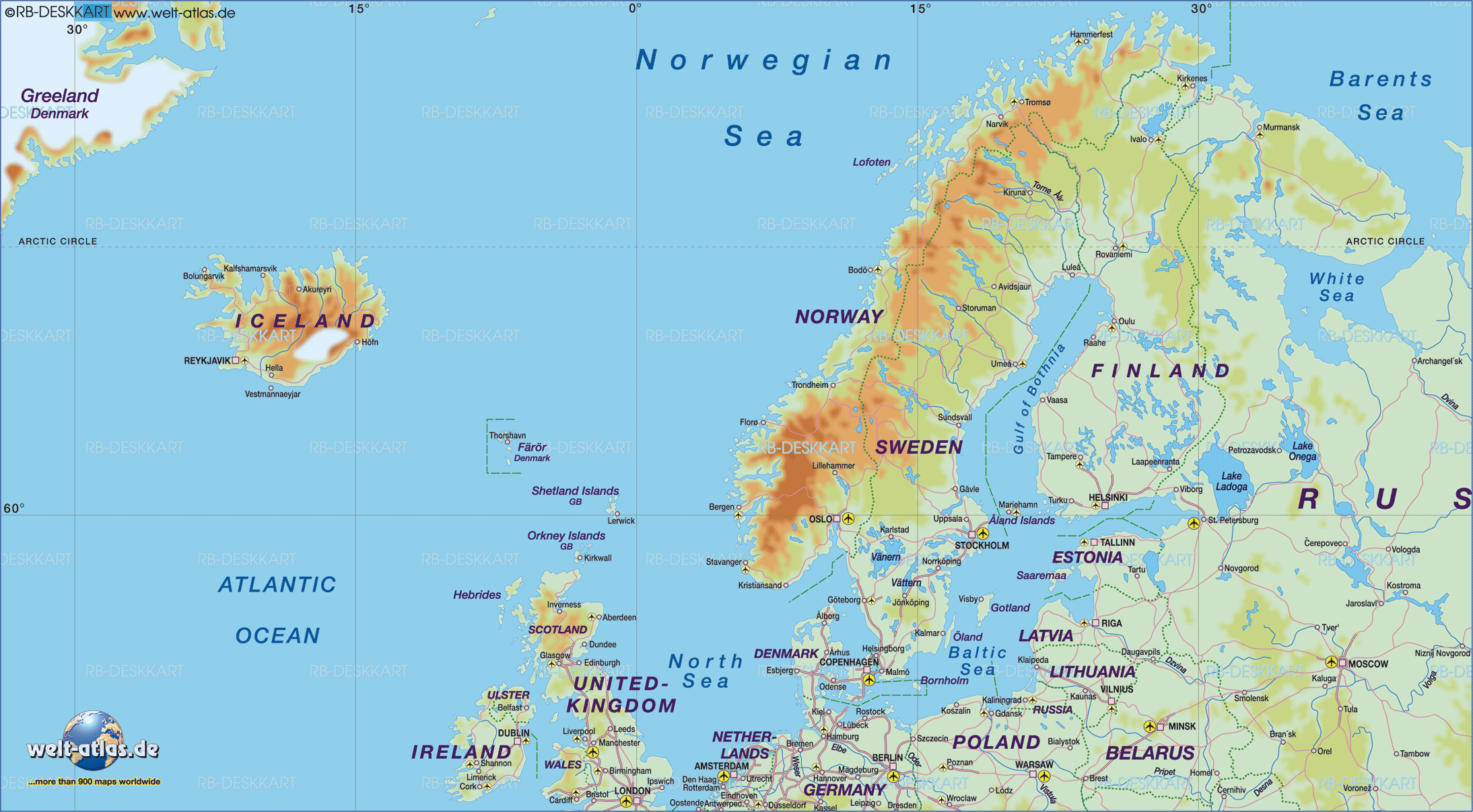 europe carte scandinavie