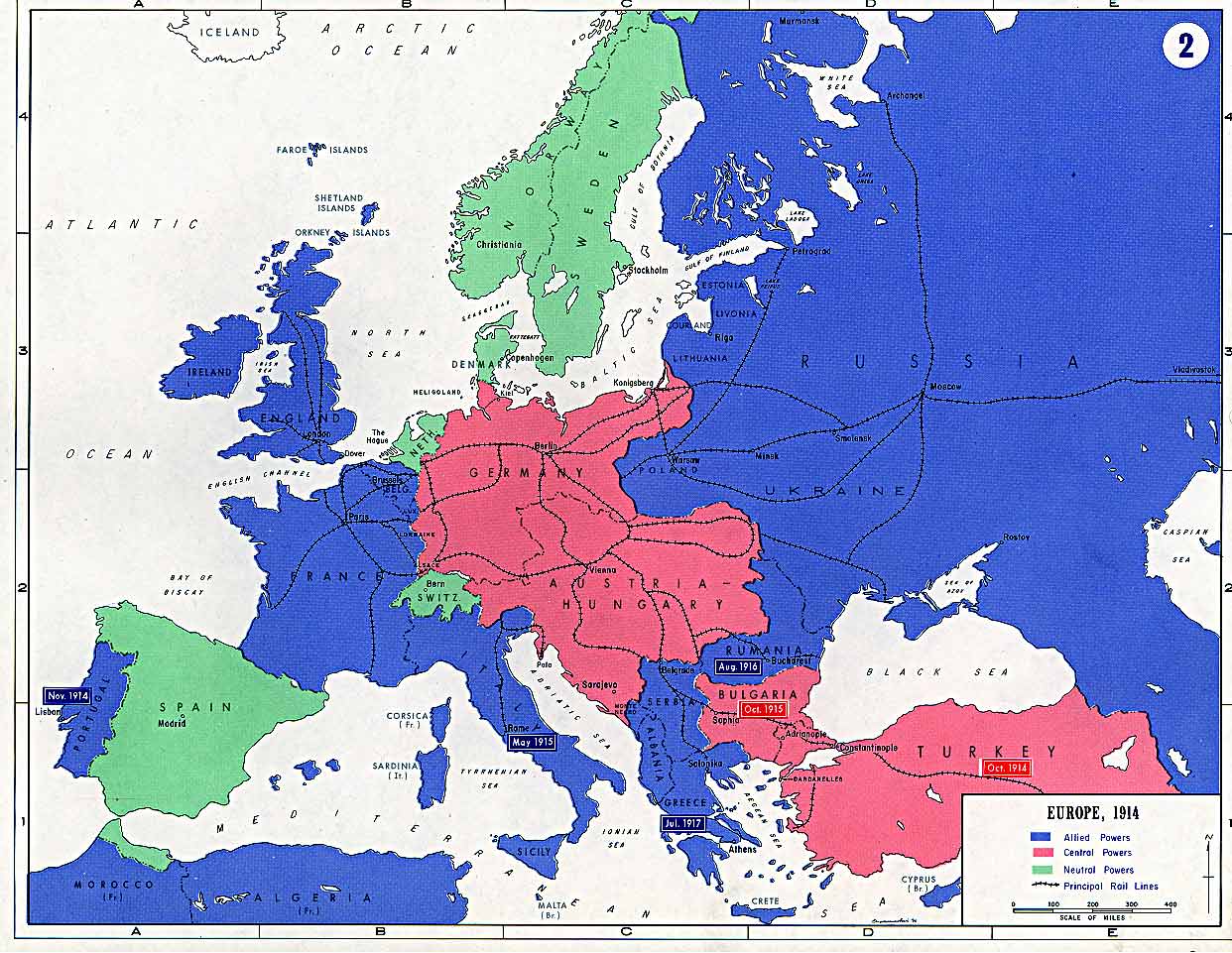 europe monde war1 carte 1914