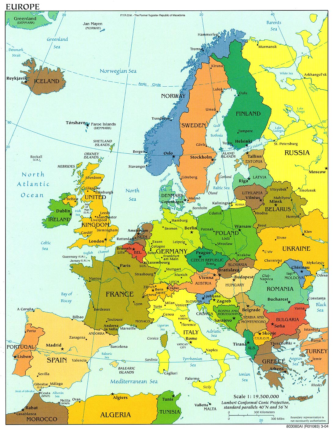 europe politique carte