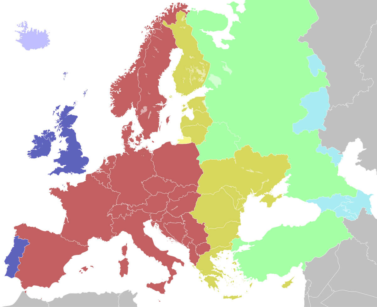 Carte Zones Horaires Europe