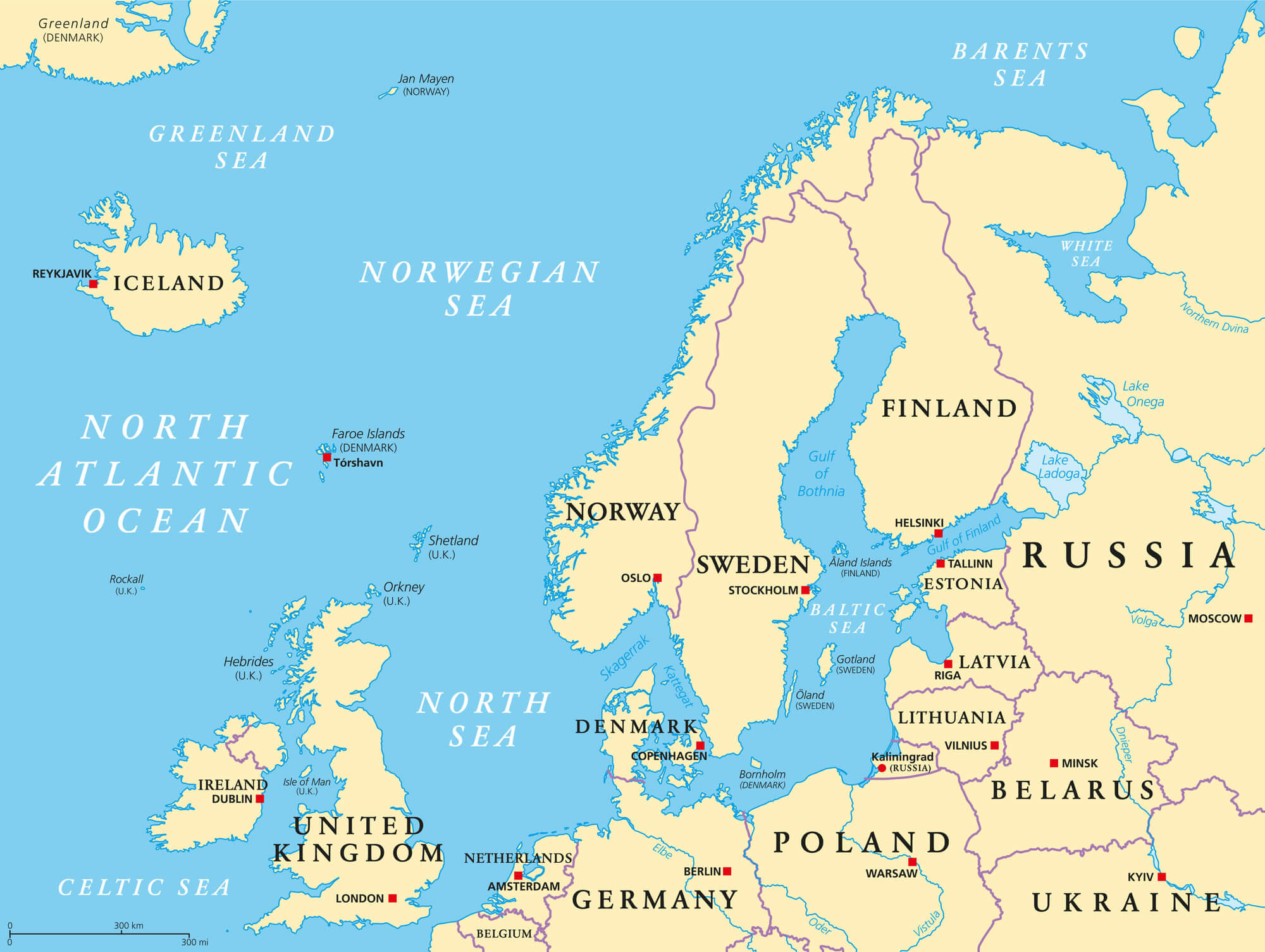 Carte Europe Du Nord