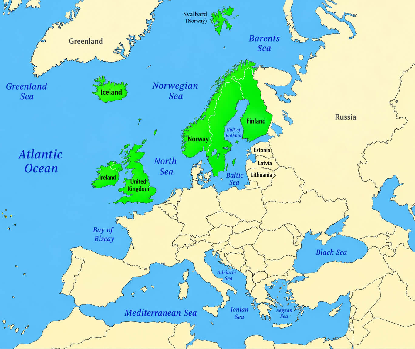 Carte Localisation Europe Du Nord