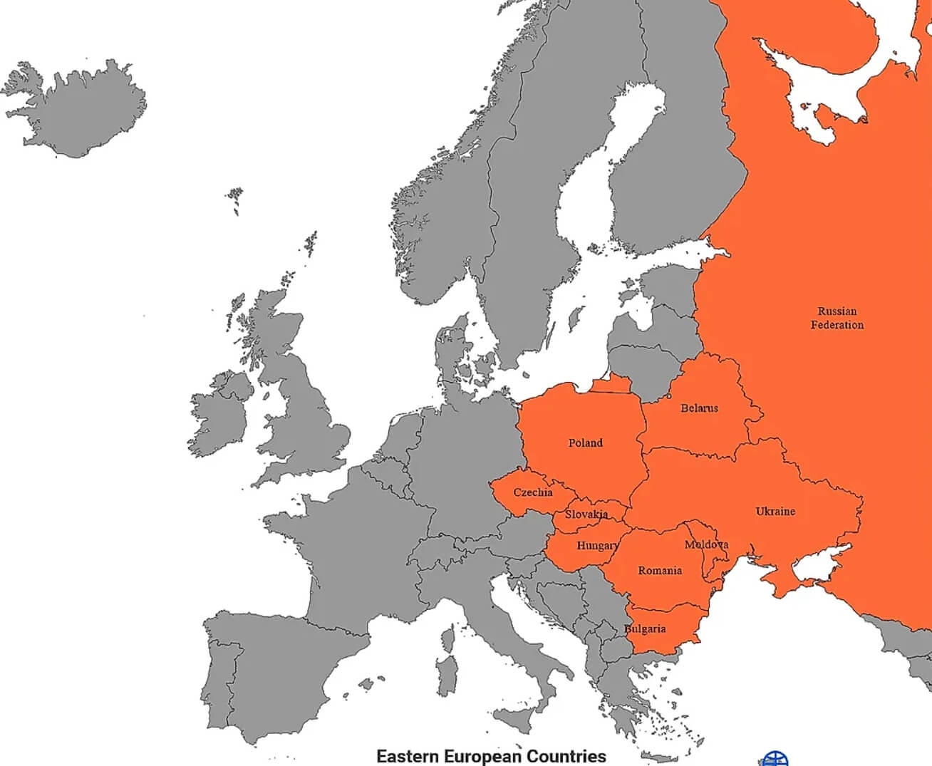 Carte pays Europe Orientale