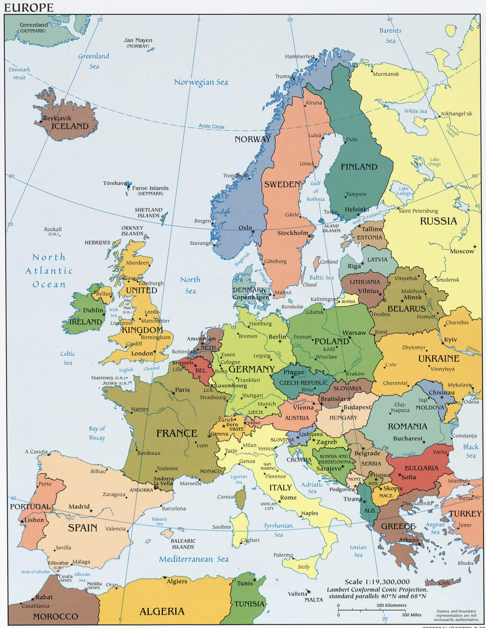 Cartes pays Europeens