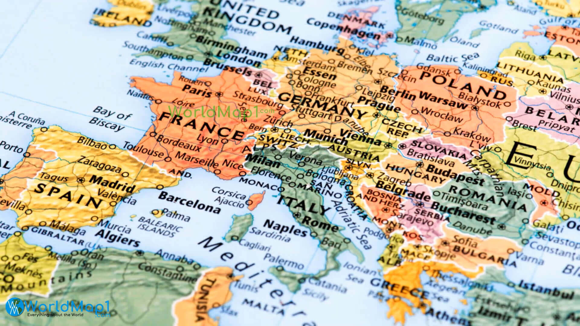 Carte Europe occidentale