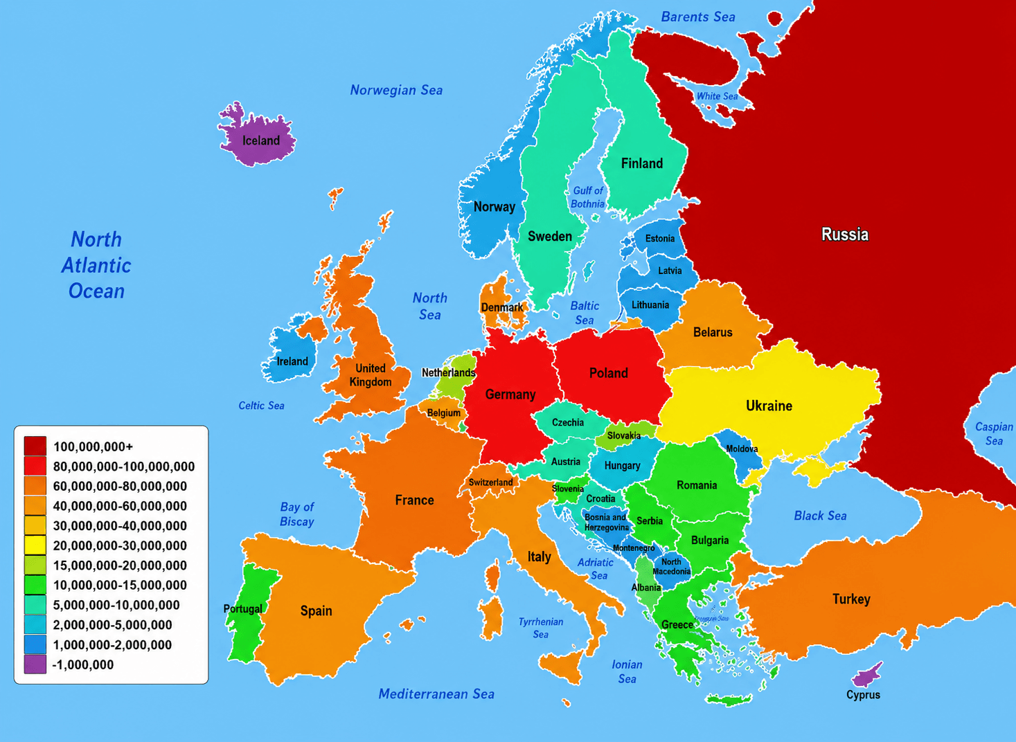 Carte Densite Population Europe 2006