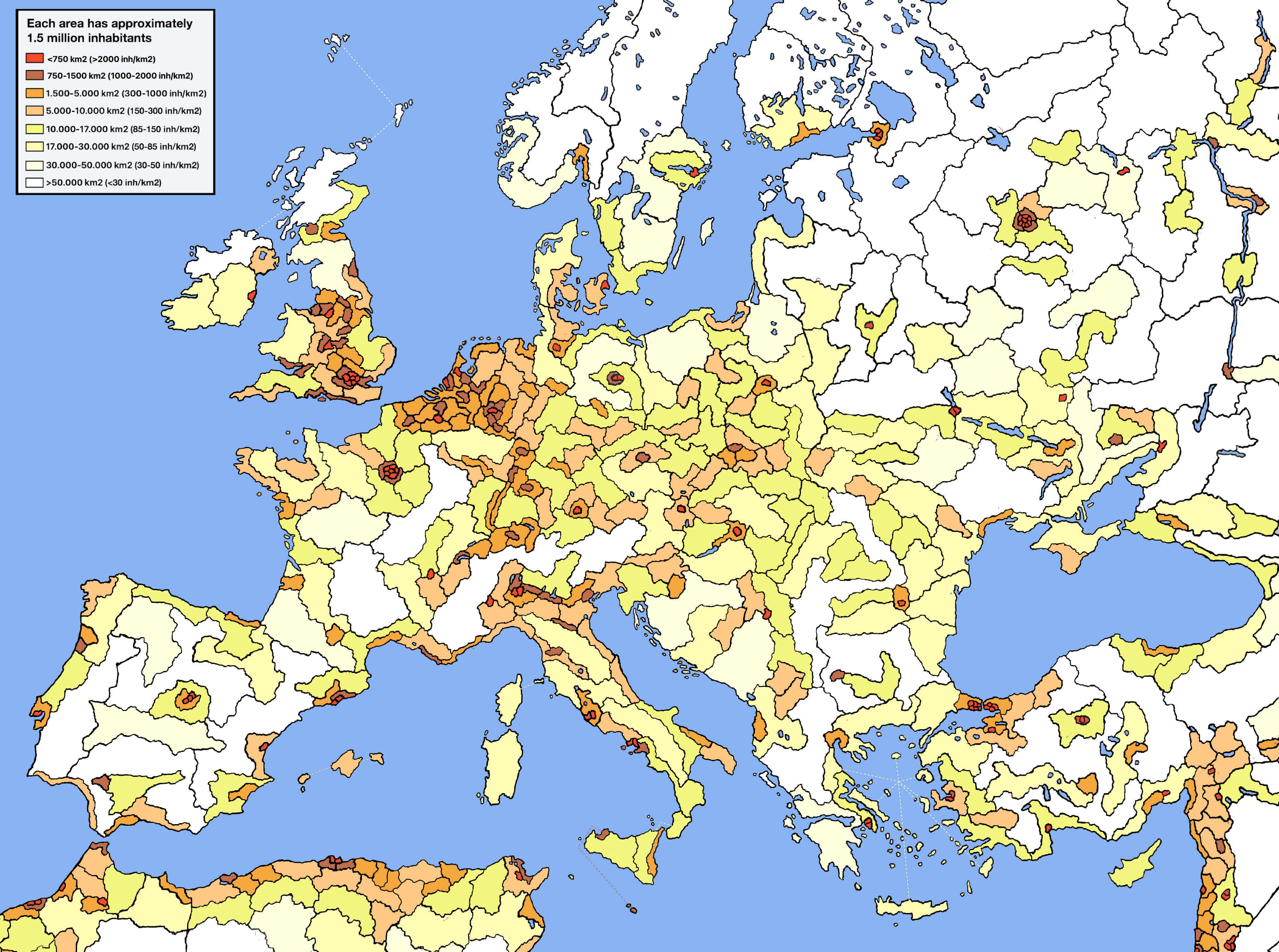 Carte Densite Population Europe