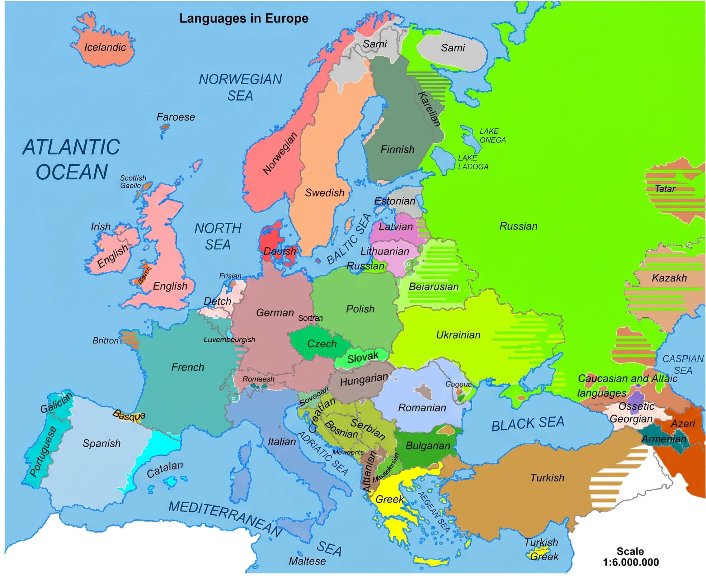 Carte Linguistique Europe