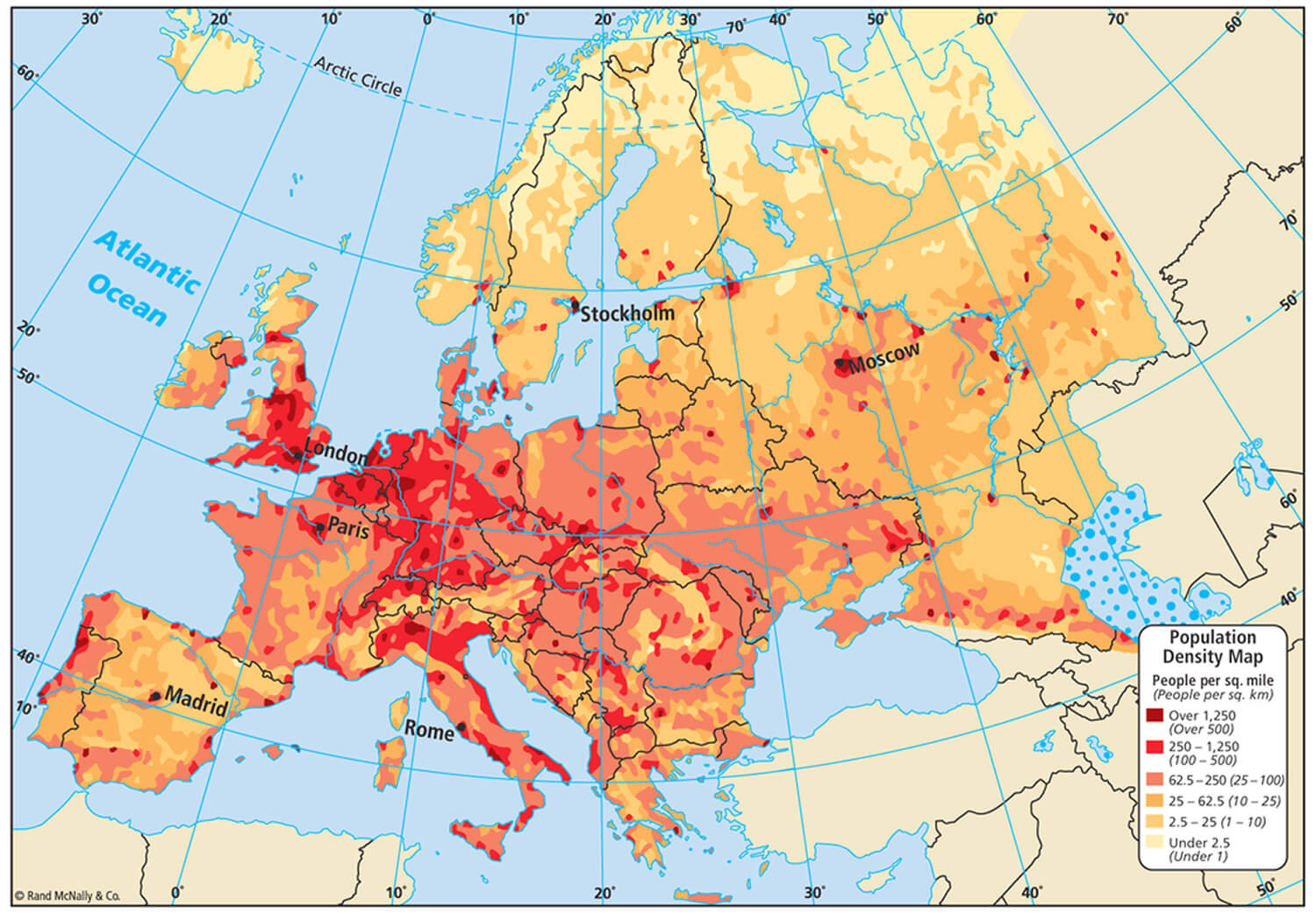 Carte Population Europe