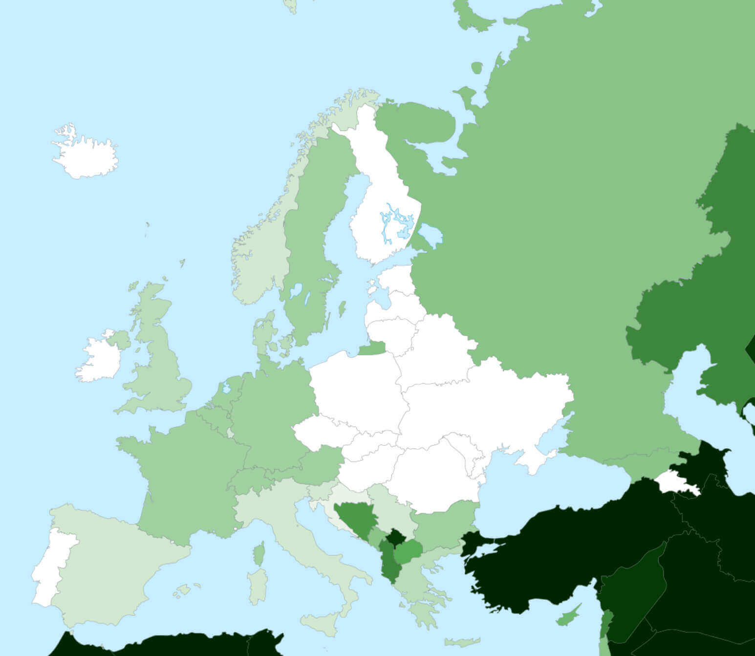 Carte Population Musulmane Europe