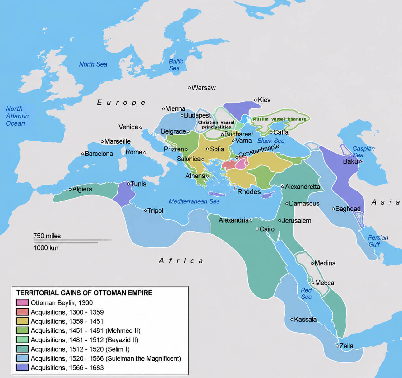 Carte De Empire Ottoman En 1683