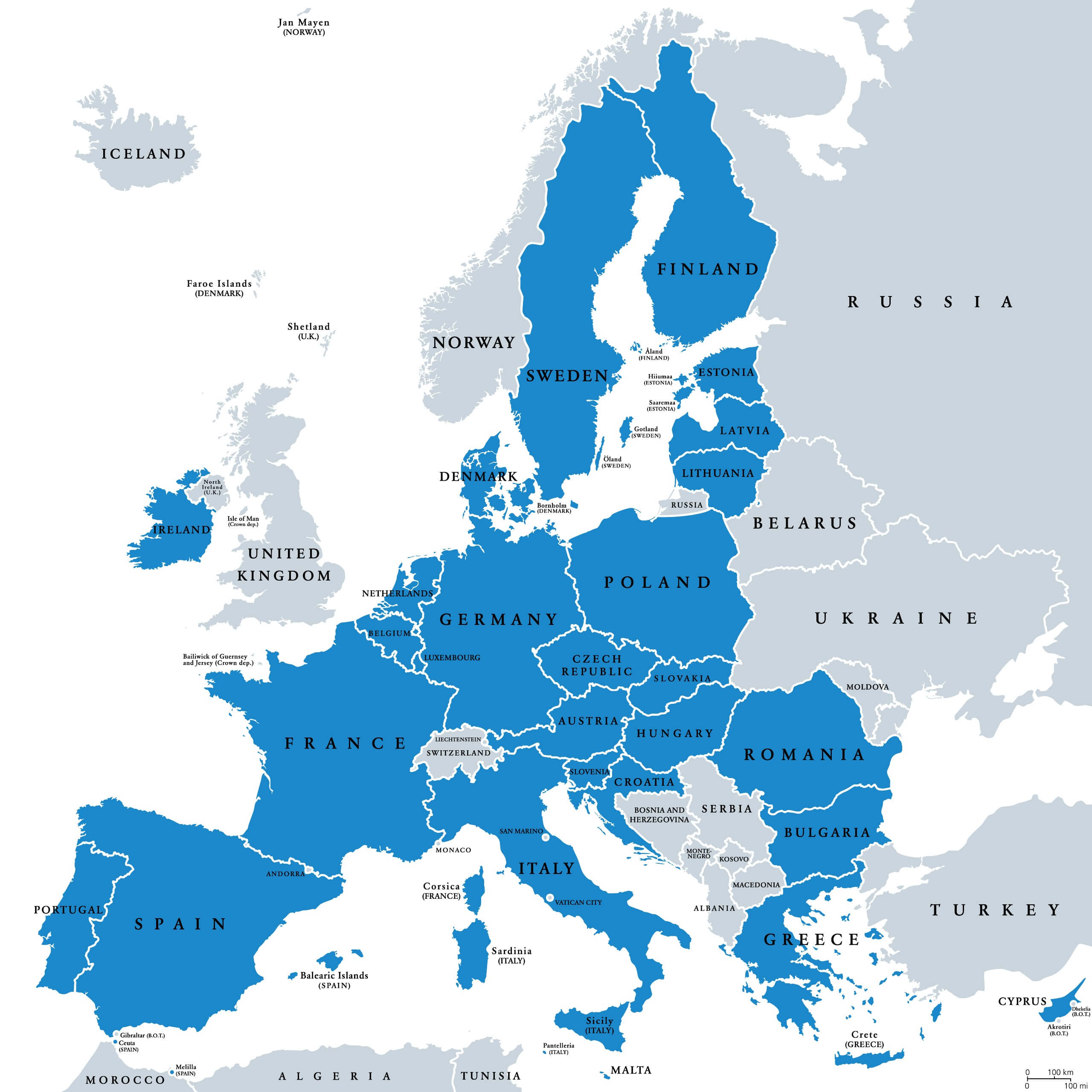 Carte Membres Union Europeenne