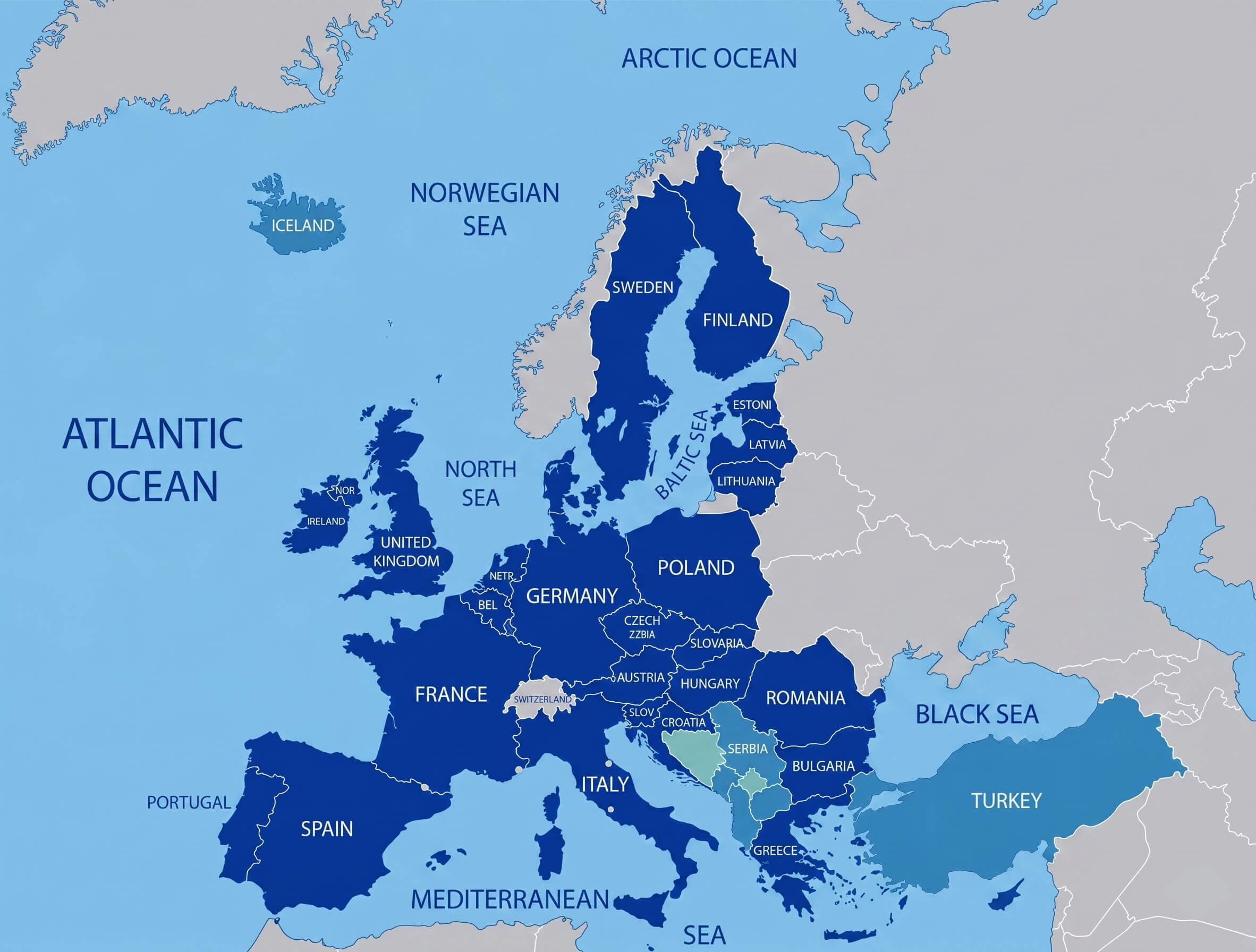 Carte Pays Candidats Union Europeenne