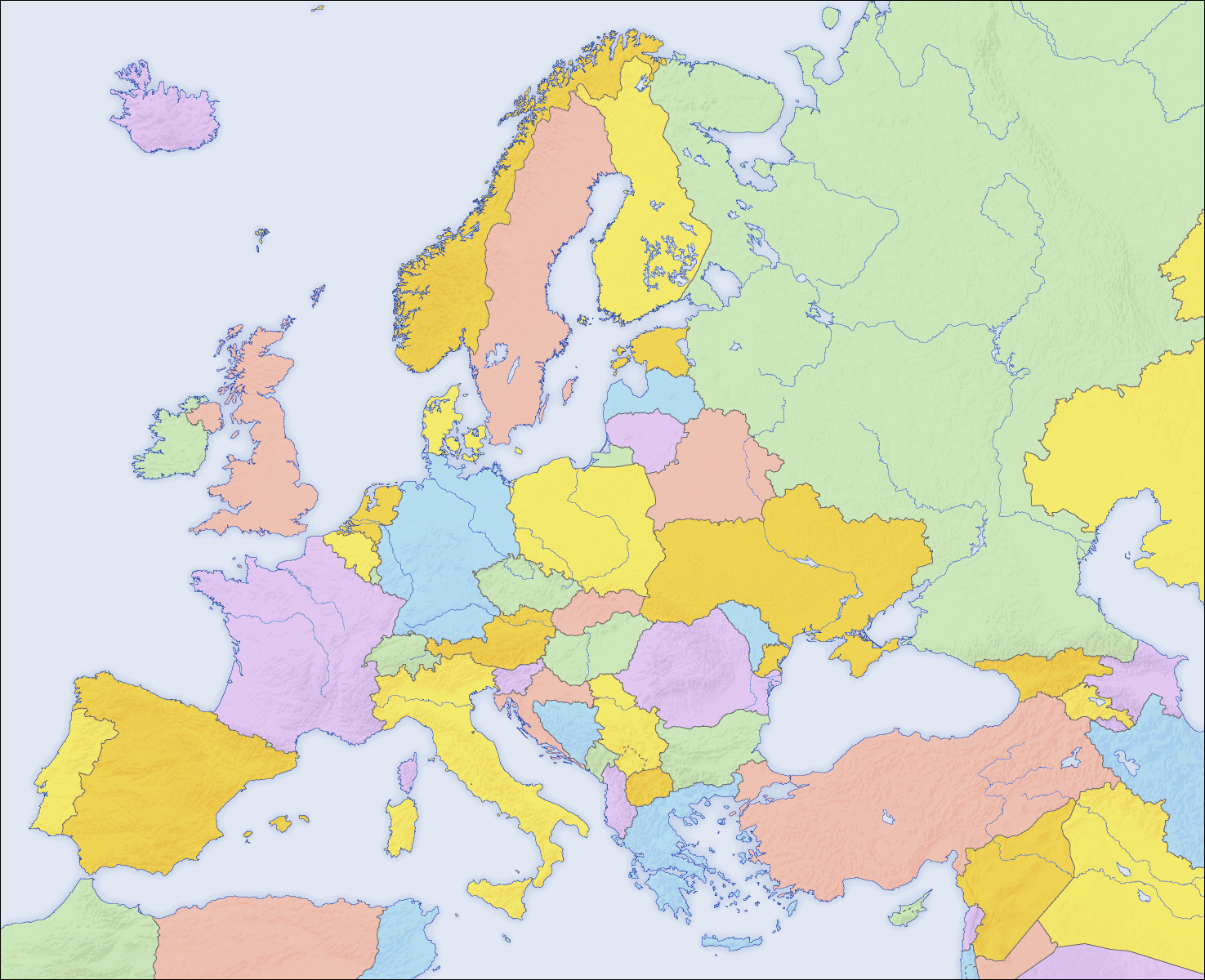 Carte Politique Pays Europe