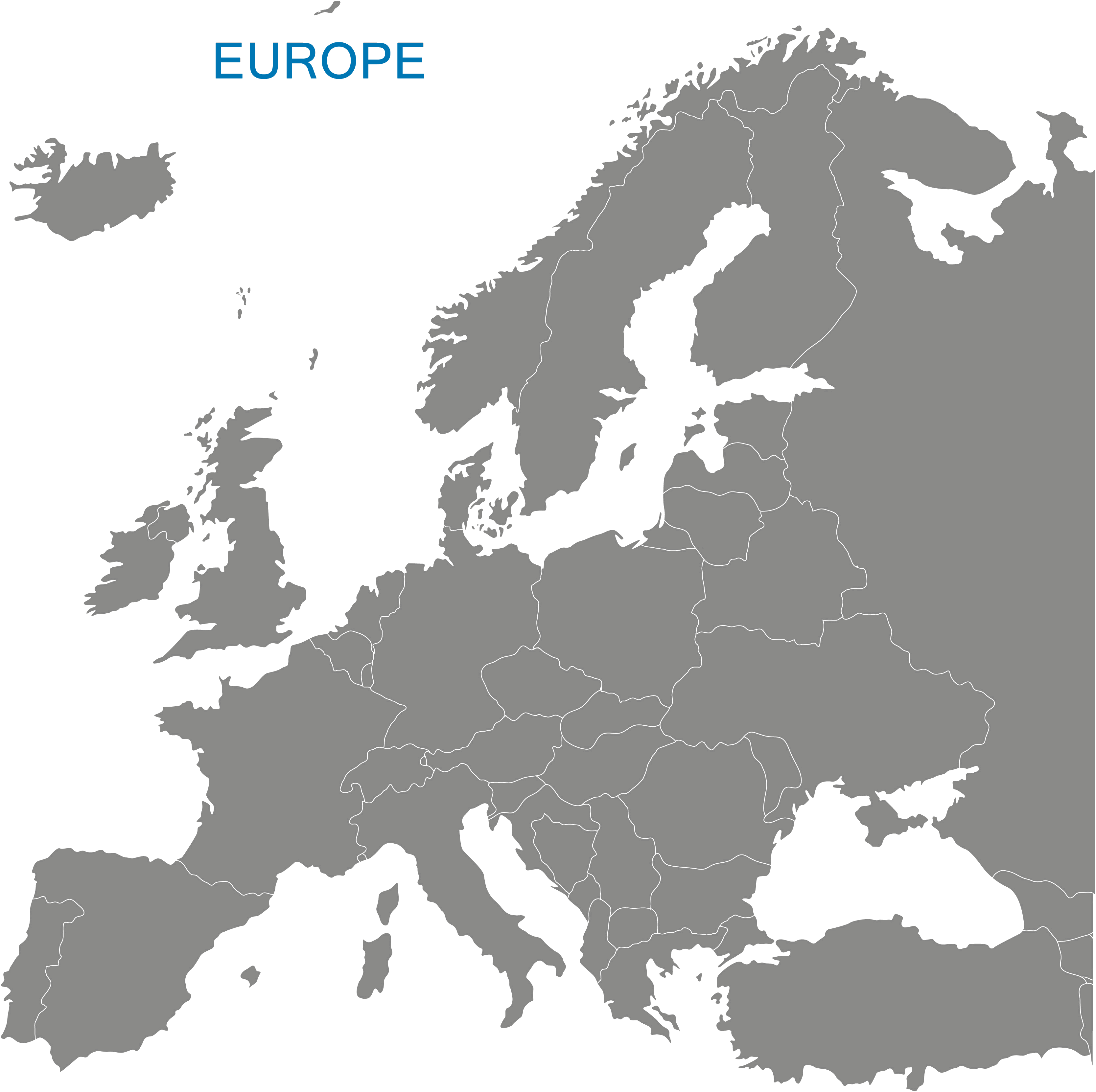 Carte Vierge Europe