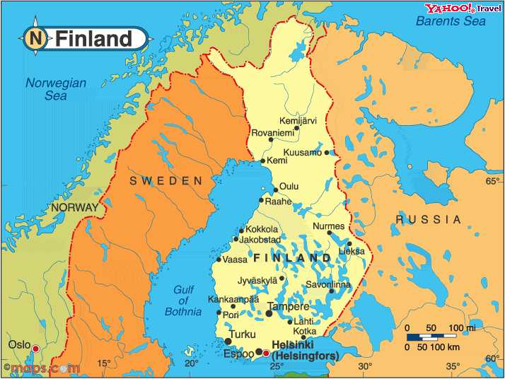 Finlande carte Suede russie
