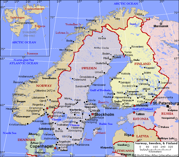 Finlande carte scandinavie