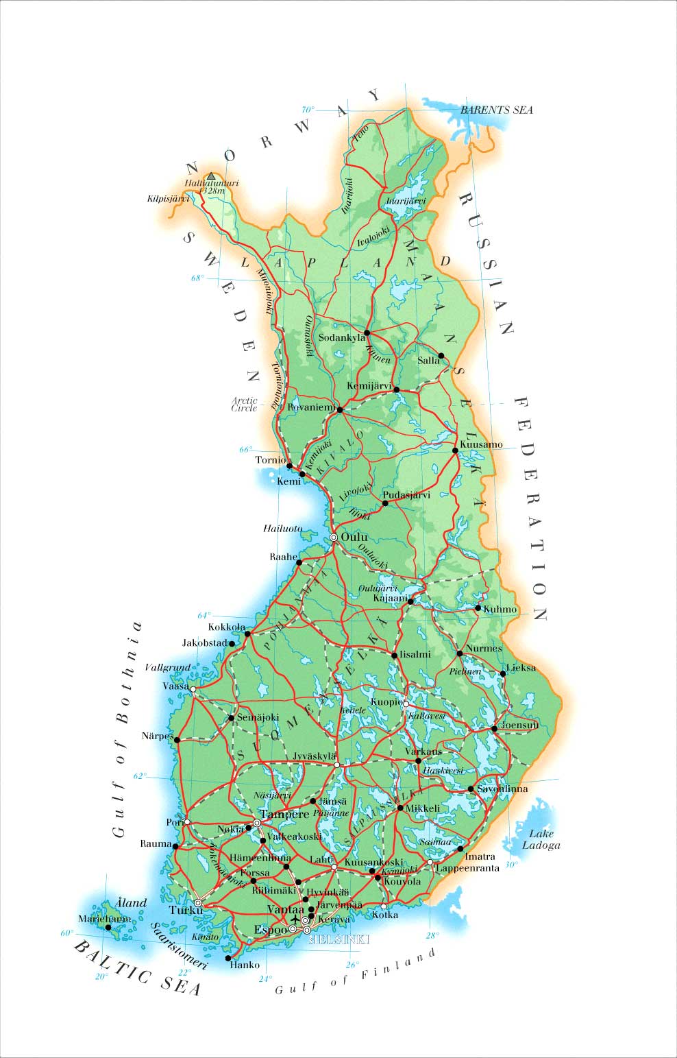 carte Finlande